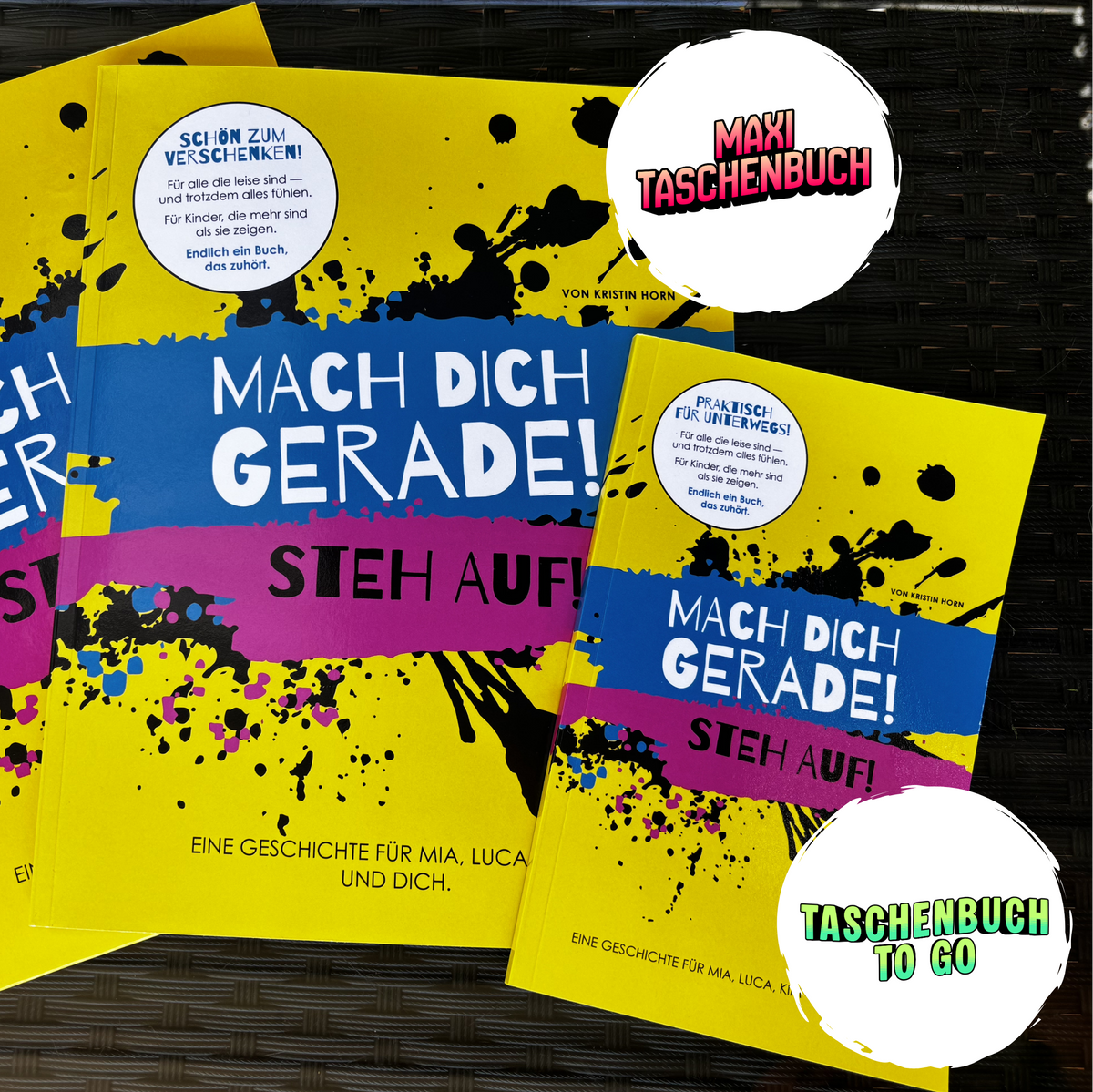 MACH DICH GERADE! STEH AUF! 🎒 Taschenbuch To-Go – nur die Geschichten